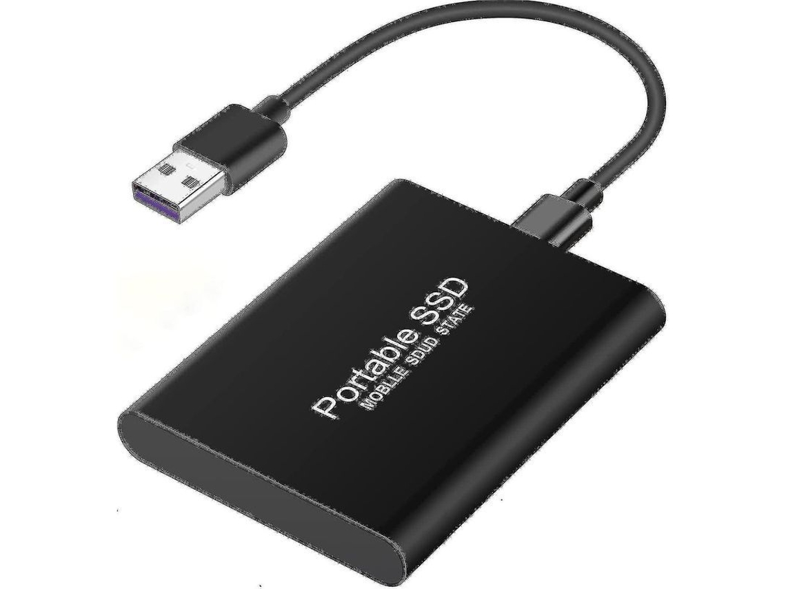 Disco Duro Externo Portátil De 2 Tb, Resistente Al Agua Y A Los Golpes, De Alta Calidad (negro).