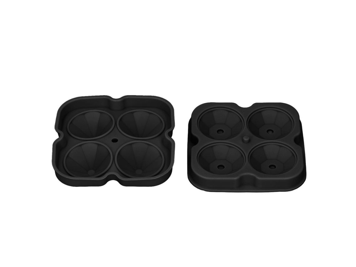 Moldes De Silicona Reutilizables Para Cubitos De Hielo, 4 Cubitos Con Forma De Diamante Y Tapas, Para Whisky Y Cócteles.