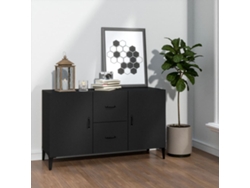Aparador De Madera De Ingeniería Negro 100x36x60 Cm