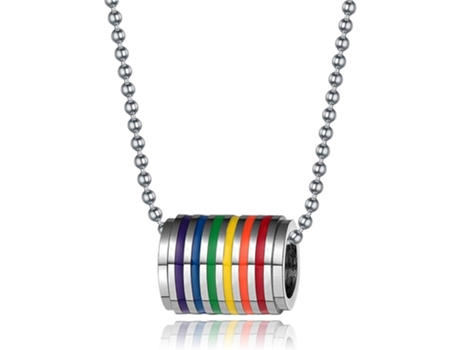 Gay Lesbian Pride Jewelry - Collar De Acero Inoxidable Gay Pride Lgbtq Accesorios, Rainbow Jewelry ZMDECQNA