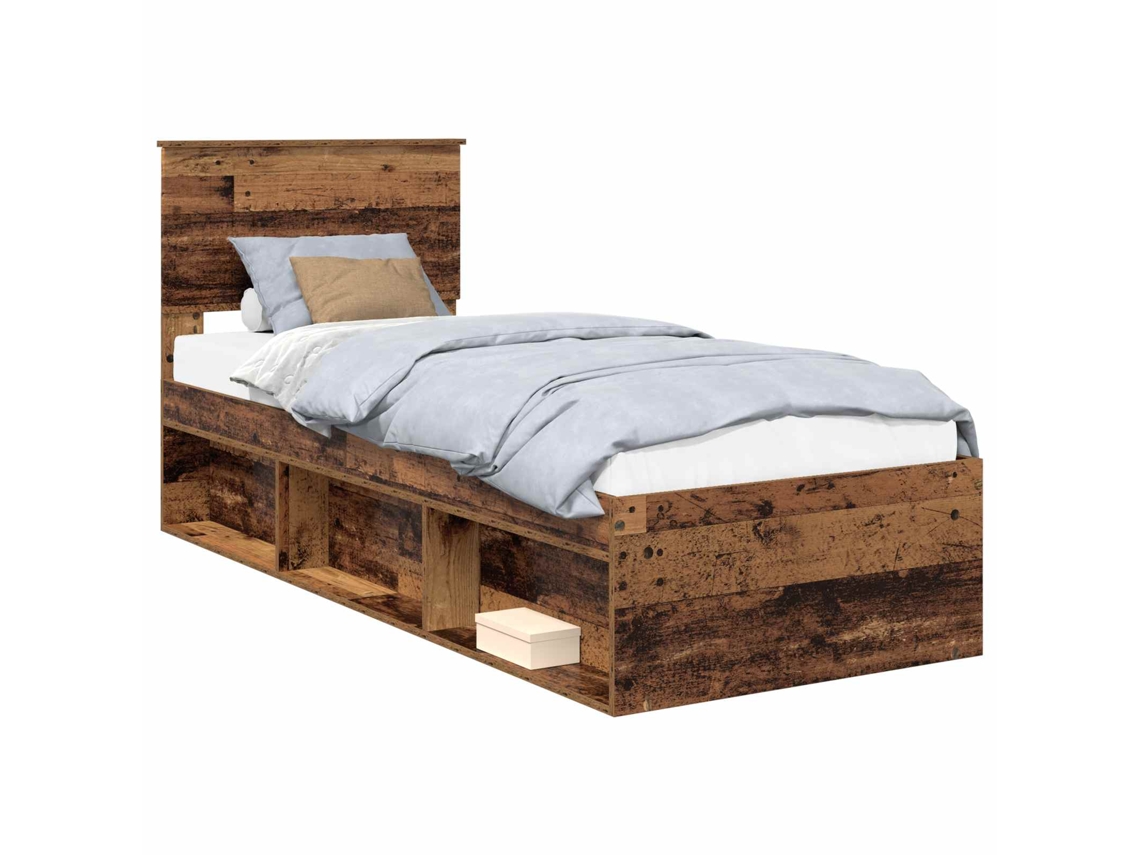 Maison Exclusive - Estructura De Cama Con Cabecera Madera Vieja 75 X 190 Cm