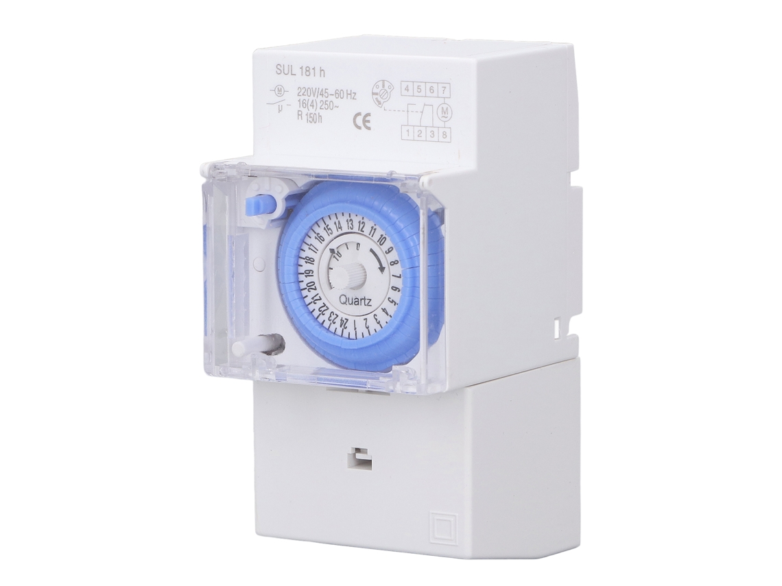 Temporizador mecánico de 24 horas, impermeable, programable, con interruptor, CA 230 V, para uso en exteriores