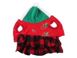 2026altiro-vestido De Navidad Para Perro Y Gato Abrigo Caliente Ligero Cuadros Invierno Ropa Mascota