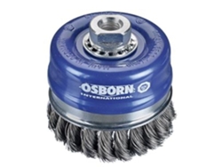 Osborn-0002608155-Cepillo taza acero de alambre trenzado con tuerca M14 y filamento Ø 0.50 mm (120x(25+25) )