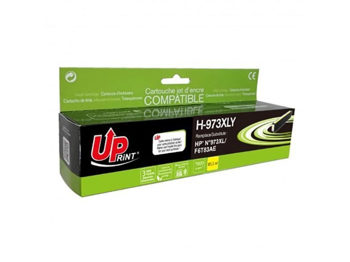 UPRINTJET H-973Xly Y Cartucho de tinta compatible con Hp F6T83Ae amarillo hasta 7000 páginas, paquete de 1