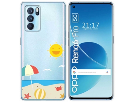 Carcasa Oppo Reno 6 Pro 5G TUMUNDOSMARTPHONE Dibujos Transparente Multicolor