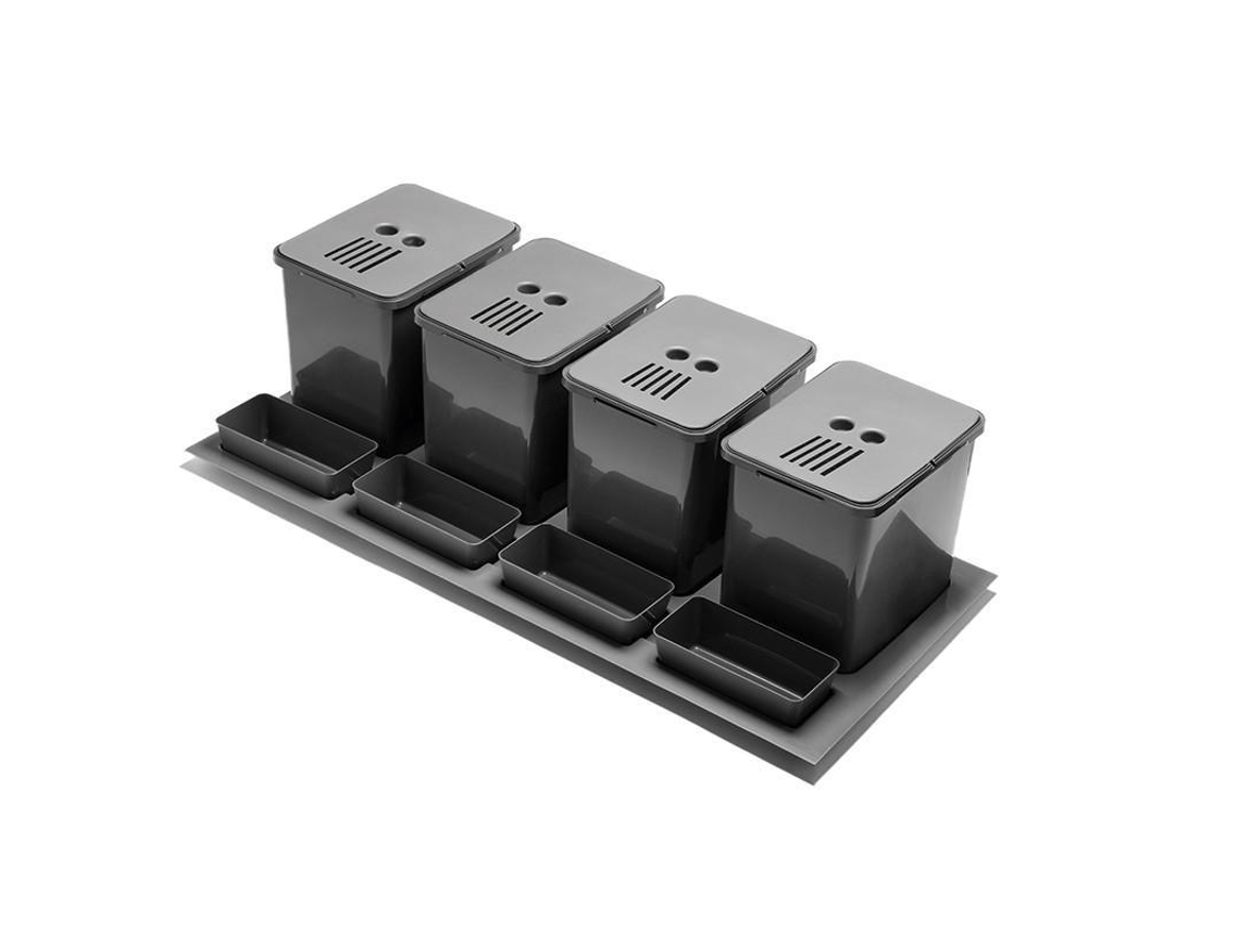 Cubo Basura Elegans M1000 4x16l 4b Antracita