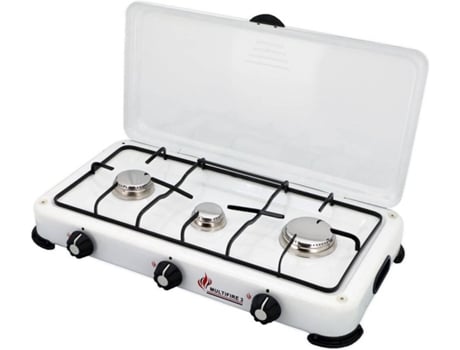 Cocina gas 3 fuegos quemador esmalte 58x30cm