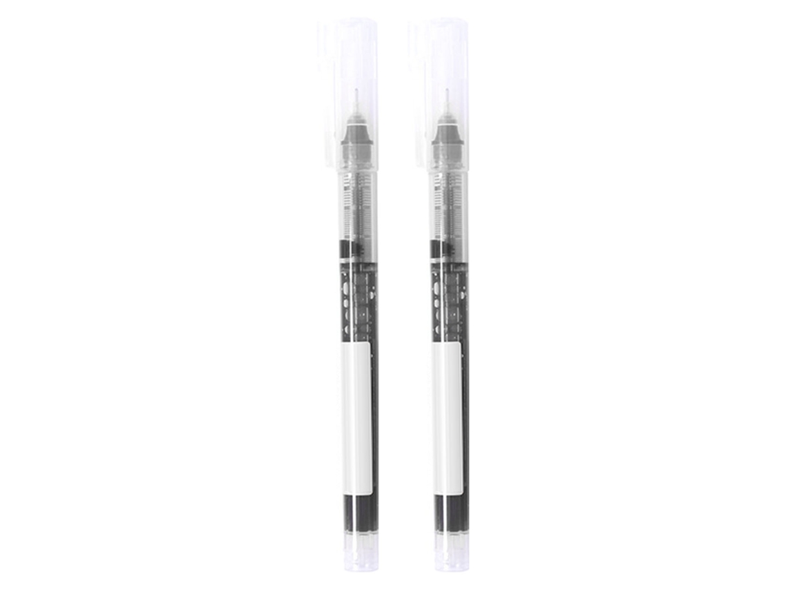 Bolígrafo roller Baok-2, punta fina de 0,5 mm, tinta líquida de secado rápido, ideal para estudiantes, color negro.