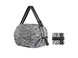 Bolsa de playa con bolsas de compra ligeras, bolsa de transporte plegable de nailon en color negro. GOKOCO