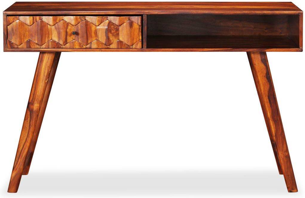 Vidaxl Escritorio 118x50x76 cm sheesham mesilla mueble auxiliar oficina de madera maciza 118x50x76cm
