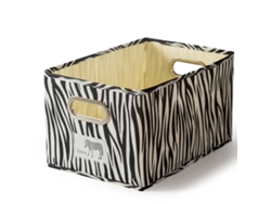 Caja de almacenamiento con estampado de cebra, multicolor (25x21x3cm) Kofihety