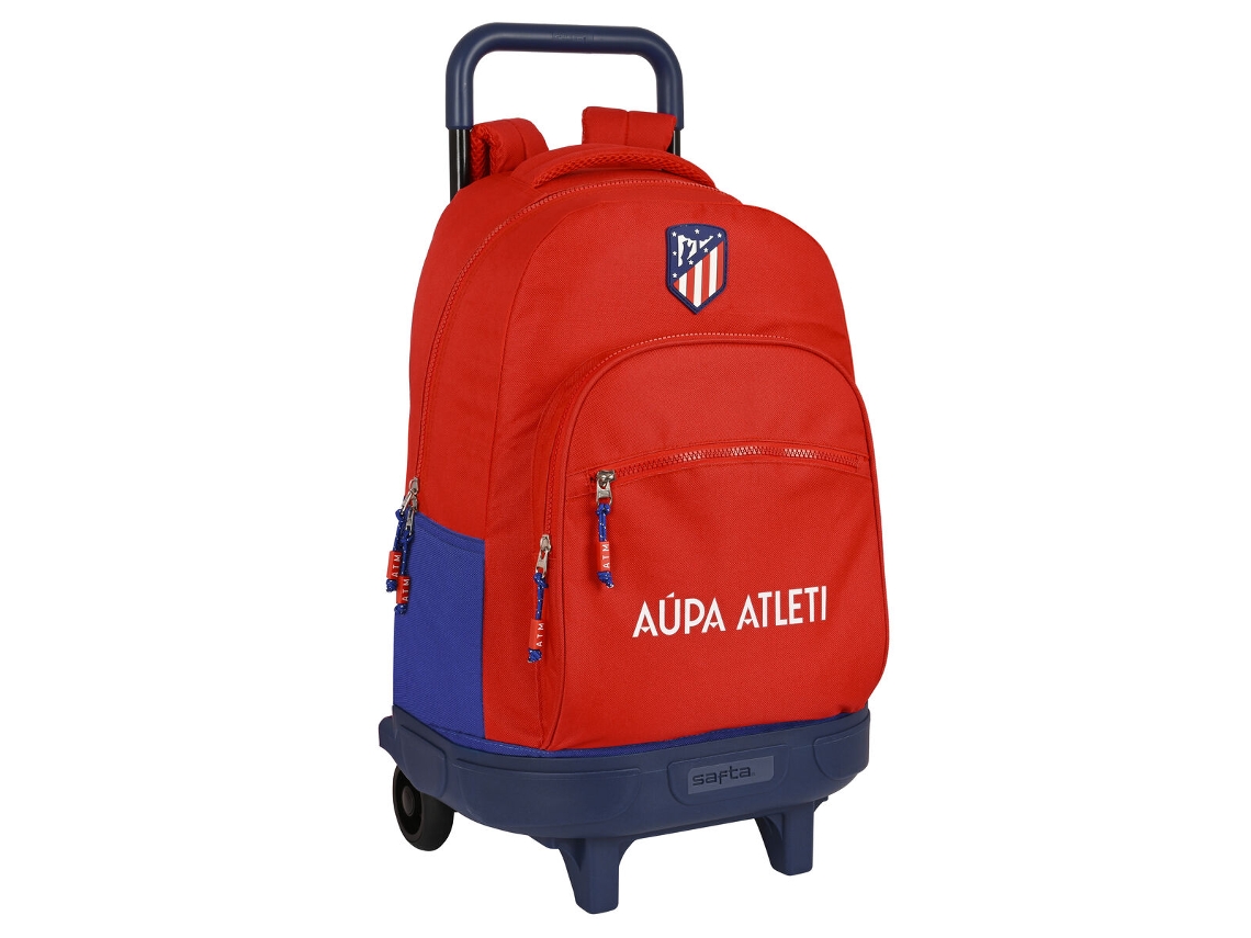 Mochila Escolar Con Ruedas Atléticas Madrid Red Blue Navy 33 x 45 x 22 cm