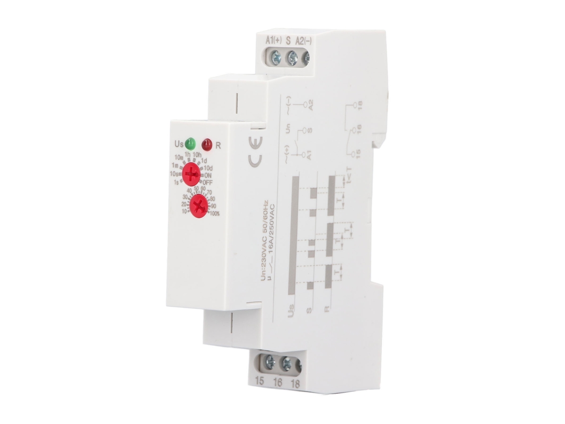 Relé Temporizador Con Retardo De Encendido/apagado, 2 Salidas, 16 A Ca/cc 12-240 V