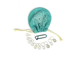 Kp36632 Marcadores de puntadas de chakras de The Mindful Collection, placas de plata esterlina, grandes Knitpro