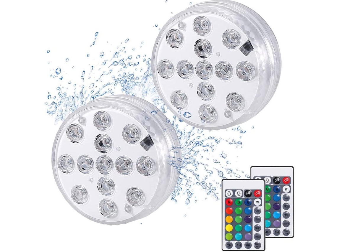 Submersible Led Light Starlight 2 Pack 13 Led Rgb Decorative Submersible Led Lights With Rf Remote Controls Waterproof Ideal For Spa Aquarium Pond Poo