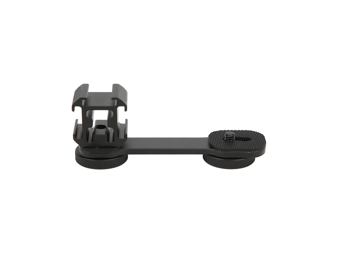 Soporte para vlogs Yelangu con barra de extensión horizontal y 3 soportes de zapata fría