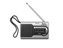 Radio portátil Klack AM/FM, altavoz incorporado y salida de audio: compacta y práctica