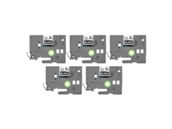 5 Piezas Cinta Etiquetadora 9mm Laminada Impermeable Para Pt D210 D200 H110 D400 Blanco Sobre Negro