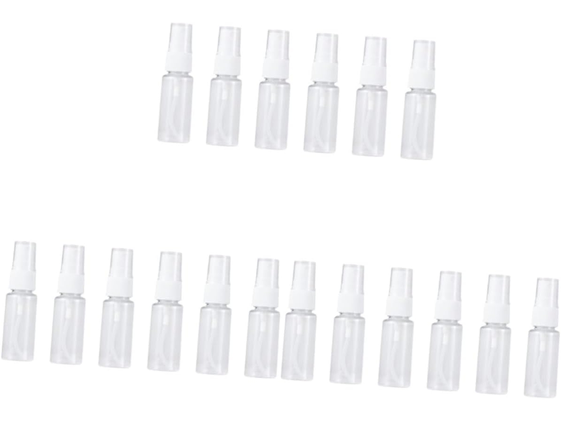 Paquete De 18 Botellas De Plástico Con Pulverizador, Recargables Para Cosméticos.