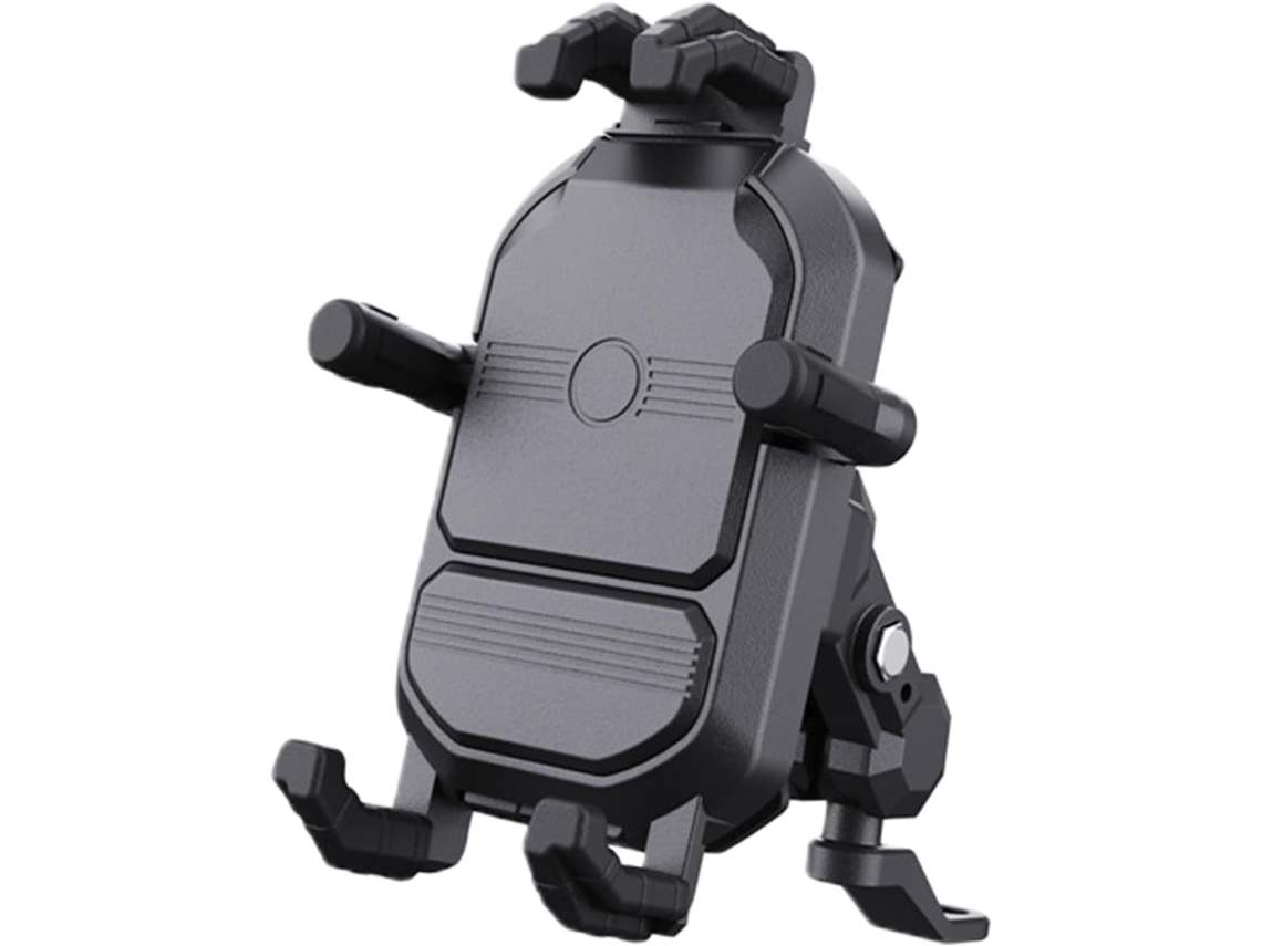 Soporte para teléfono GPS para motocicleta/scooter con sistema de liberación antivibración, clip antideslizante y correa antideslizante. SFUSHOS
