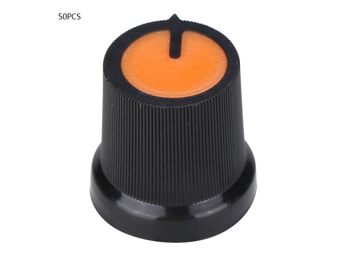 50pcs Tapa De Pomodoro Giratorio 15*17mm Ø6mm Para Potenciómetro Wh148 (naranja)