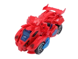 Ats-juguete De Transformación Dinosaurio Coche Eléctrico Con Luz Y Música Para Niños Toddlers Rojo