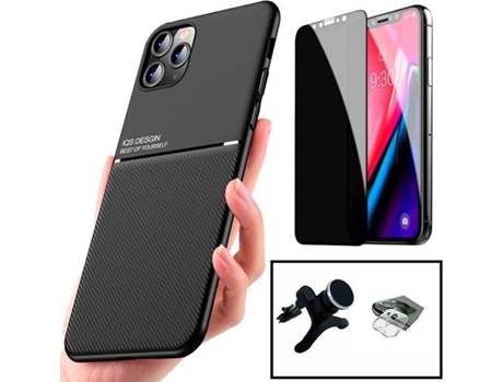 Carcasa + Protector + Soporte iphone 13 Pro Max PHONECARE Magnetic Lux Negro 87691