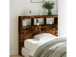 Cabecero De Cama Con Luz Led Roble Ahumado 100x17x102 Cm
