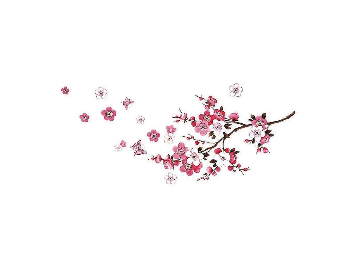 Pegatinas removibles de flores de durazno para la decoración de paredes en la sala de estar, el dormitorio y el baño.