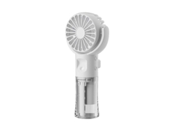 Ventilador portátil Chrui con nebulizador de agua, carga USB y 4 velocidades (blanco)