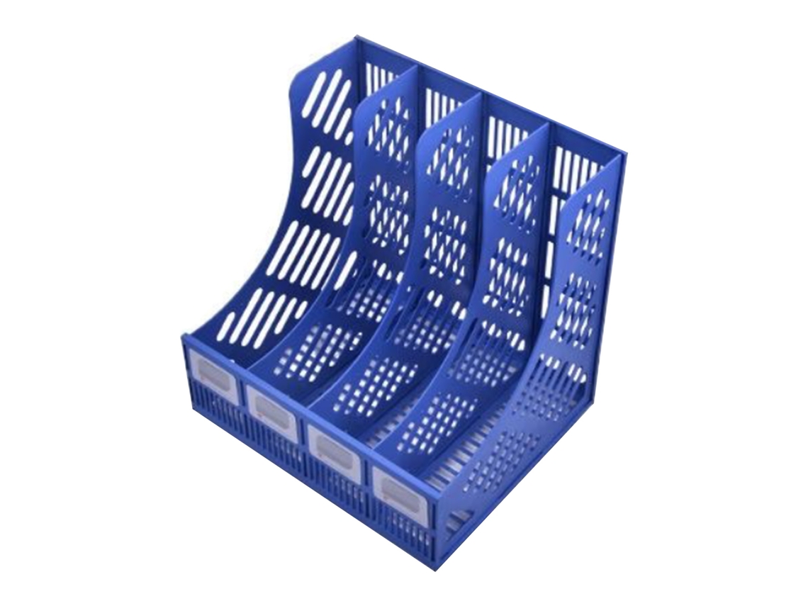 Porta Revistas Con 4 Compartimentos Verticales Organizador De Escritorio De Gran Capacidad Para Hogar Escuela Oficina