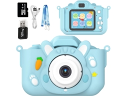 Cámara infantil Digitallab Mini Rabbit de 4800 W, pantalla IPS de 2,0 pulgadas, cámara dual, 64 g, color azul