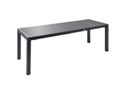 Mesa De Refeição De Jardim Extensível Ardesio 160/220 Cm 90 Cm Metal Cinzento Escuro