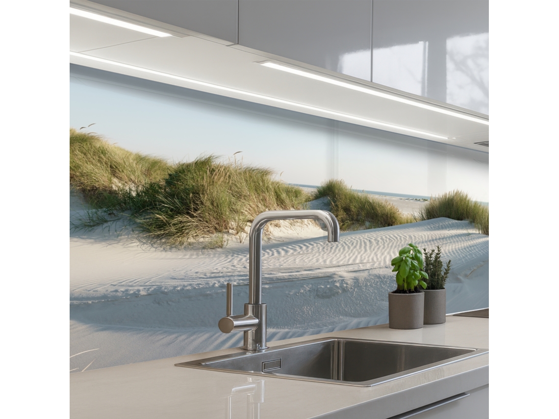 Paneles antisalpicaduras para cocina con diseño playero - Naturaleza - Duna 150x80 cm