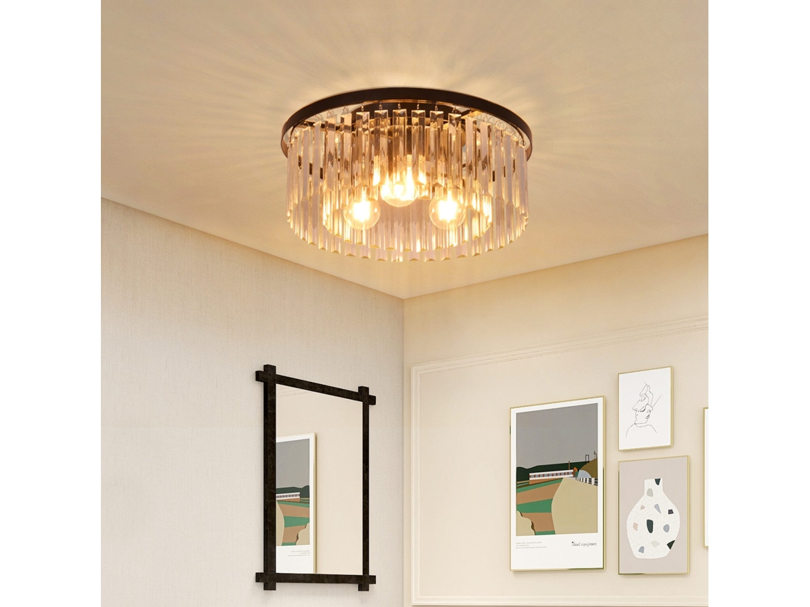 Lámpara de techo moderna Nettlife negra con casquillo E27, ideal para dormitorio o sala de estar.