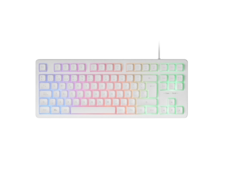 Teclado TKL H-Mech FRGB MARS GAMING MK023 Anti-ghosting Blanco Idioma Español