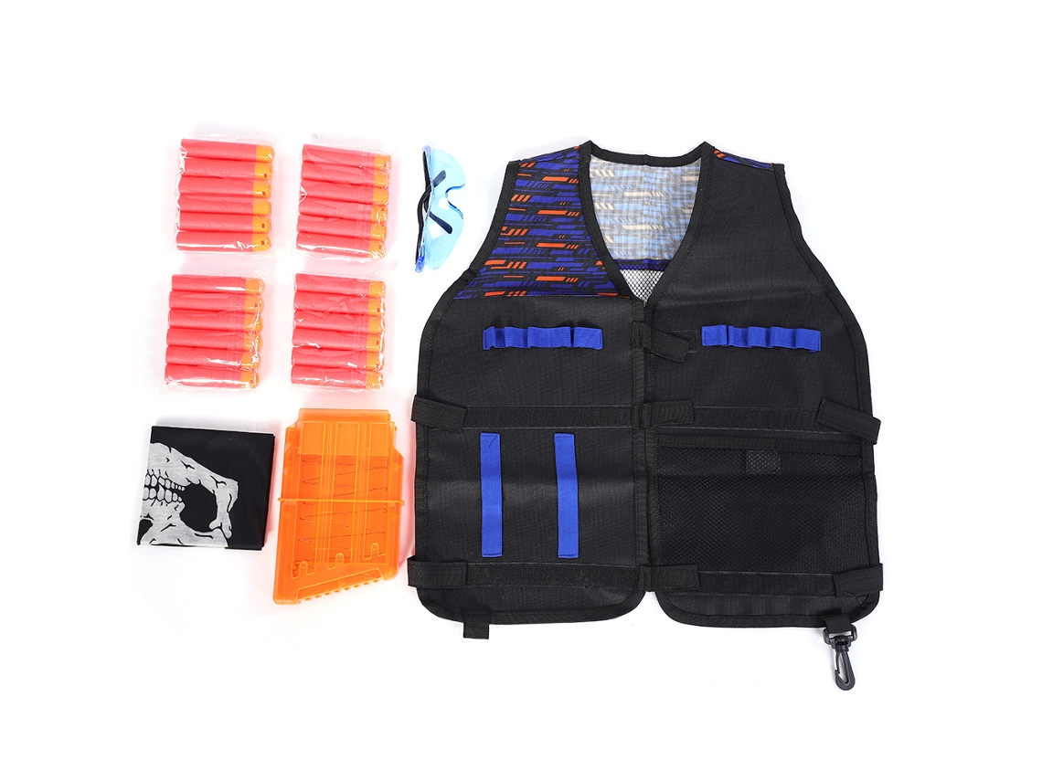 Conjunto De Accesorios Para Pistola De Juguete Con Chaleco, Cargador, Munición De Espuma Y Gafas Para Mega