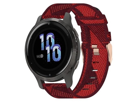 Correa De Reloj Inteligente Para Garmin Venu 2S, Correa De Nailon Roja De 18Mm VENISYMLIS