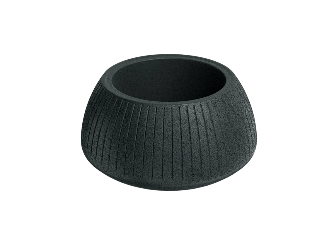 Maceta De Rotomoldeo Coro Bowl Carbón Ø40x20