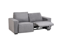 Beliani Nukari Sofá 3 Plazas Poliester Gris 190x92x93