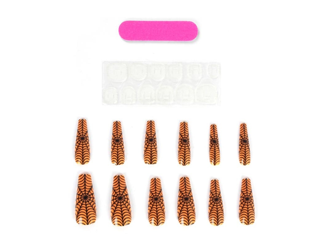 Pack de 12 Uñas Postizas Telaraña