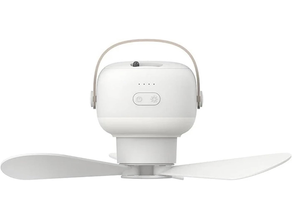 Ventilador De Escritorio Usb Mini Ventilador Para Camping Control Remoto Recargable 4 Velocidades Luz Led