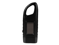 Linterna de emergencia LED solar MDUG con manivela (negra)