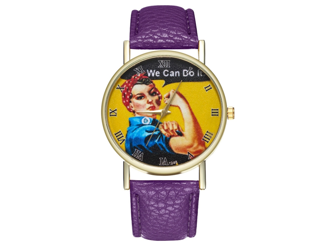 Reloj De Pulsera De Cuarzo De Estilo Retro Con Esfera Luminosa Y Correa De Cuero.