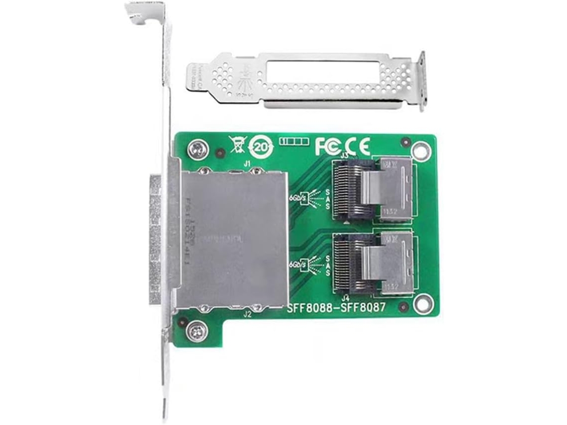 Tarjeta Adaptadora Minisas Sff-8087 A Sff-8088, Puerto Sas Interno/externo Dual