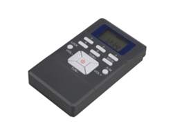 Mini receptor de radio portátil con modulación de RF, pantalla LED digital, procesamiento de señal, auriculares y cable. Mdug