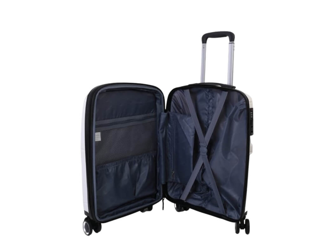 Maleta de Cabina BENZI Trolley Rodas Exp Blanco (55 cm)
