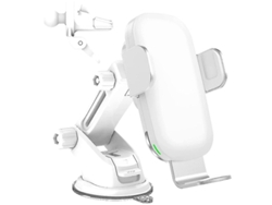 Cargador Carro Qi Fast Auto Clamping Para Apple, Samsung Yizhood Blanco