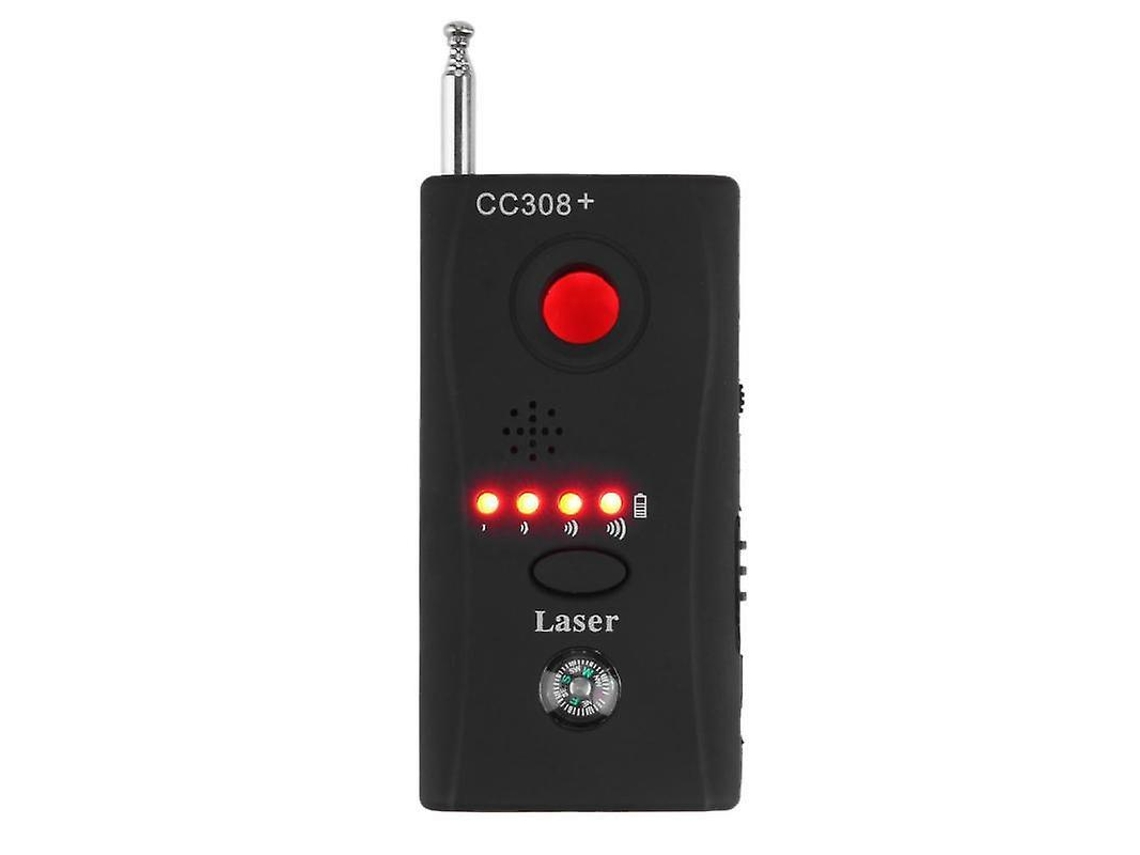 Detector de errores CC308, antiespía, RF, para DECT, dispositivos inalámbricos de escucha y vigilancia, con obturador de 6 LED, Yizhood (negro)
